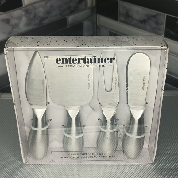 NEW. Prestige 4 Piece Knife Set Cheese - Premium Collection Entertainer Unopened - Picture 2 of 6